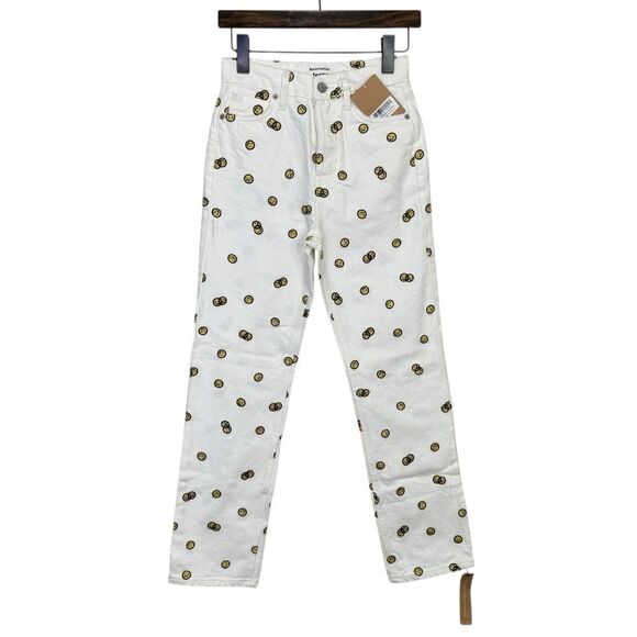 NEW Reformation Mixed Emotions High Rise Straight Jeans Vintage White Size 24 - Picture 6 of 12